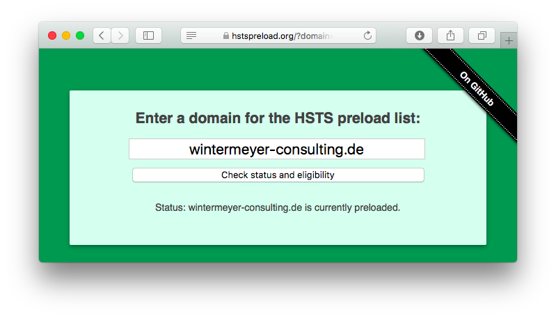 HSTS-Preload-Seite Screenshot Screenshot