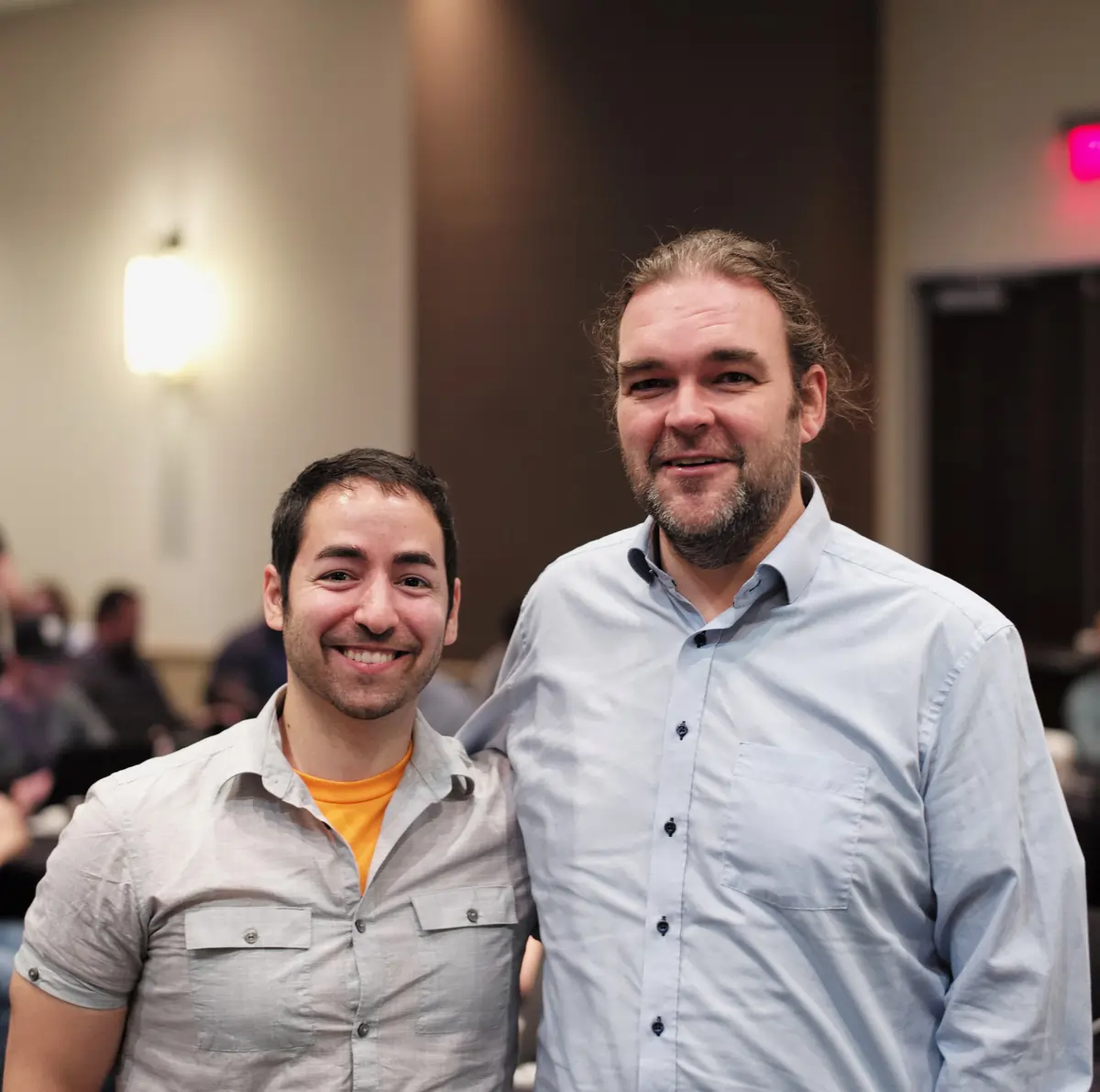 Chris McCord und Stefan Wintermeyer auf einer Elixir-Konferenz, 2017